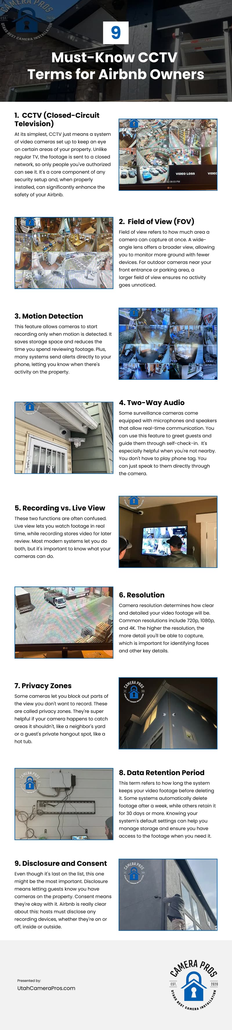 9 Must-Know CCTV Terms for Airbnb Owners Infographic