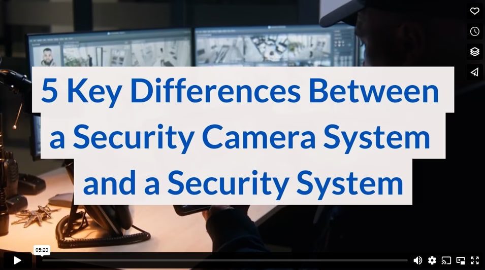 5 Key Differences Between a Security Camera System and a Security System